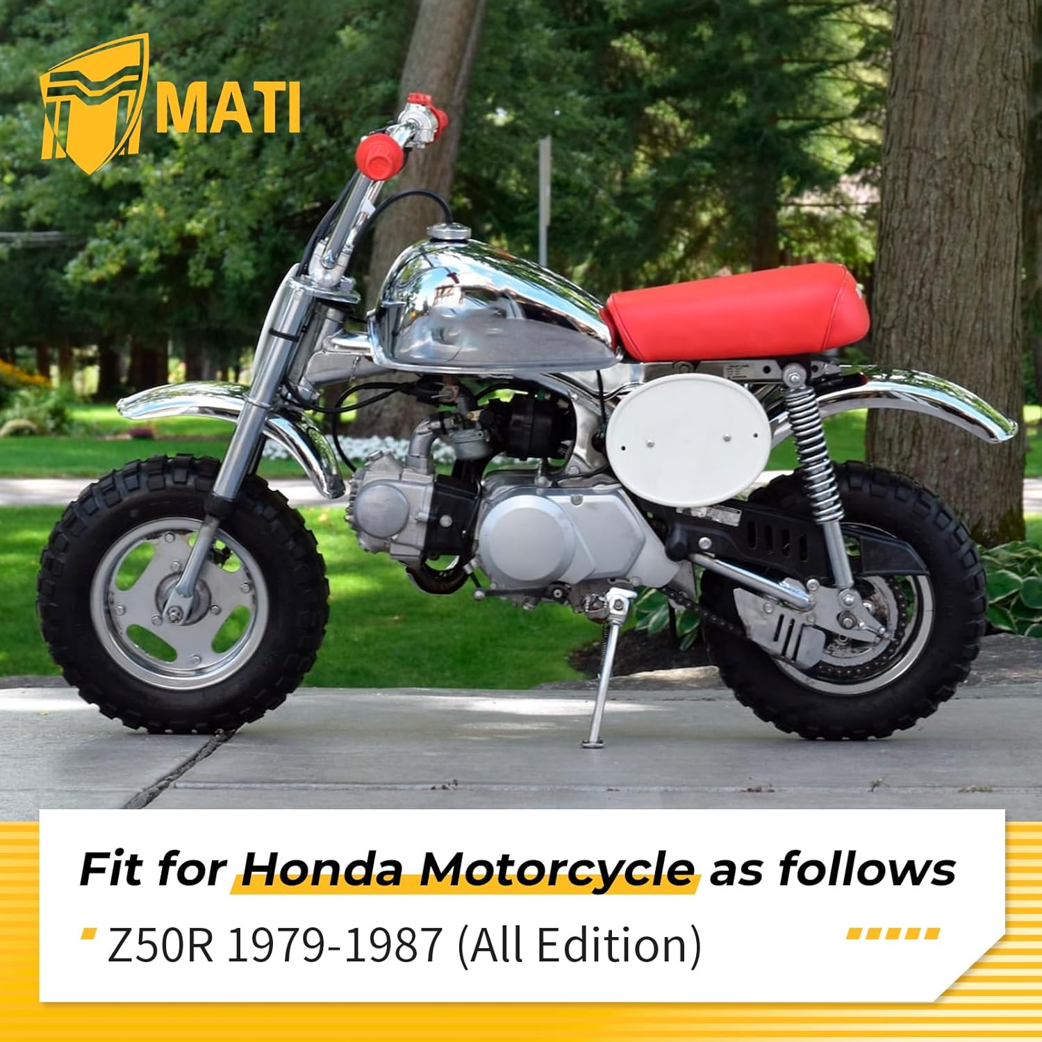 M MATI White Front Number Plate with Clips & Bands for Honda Z50R 1979-1987 64111-181-000 64112-181-010 64113-116-690ZD 64113-116-690ZB 64113-116-690WF