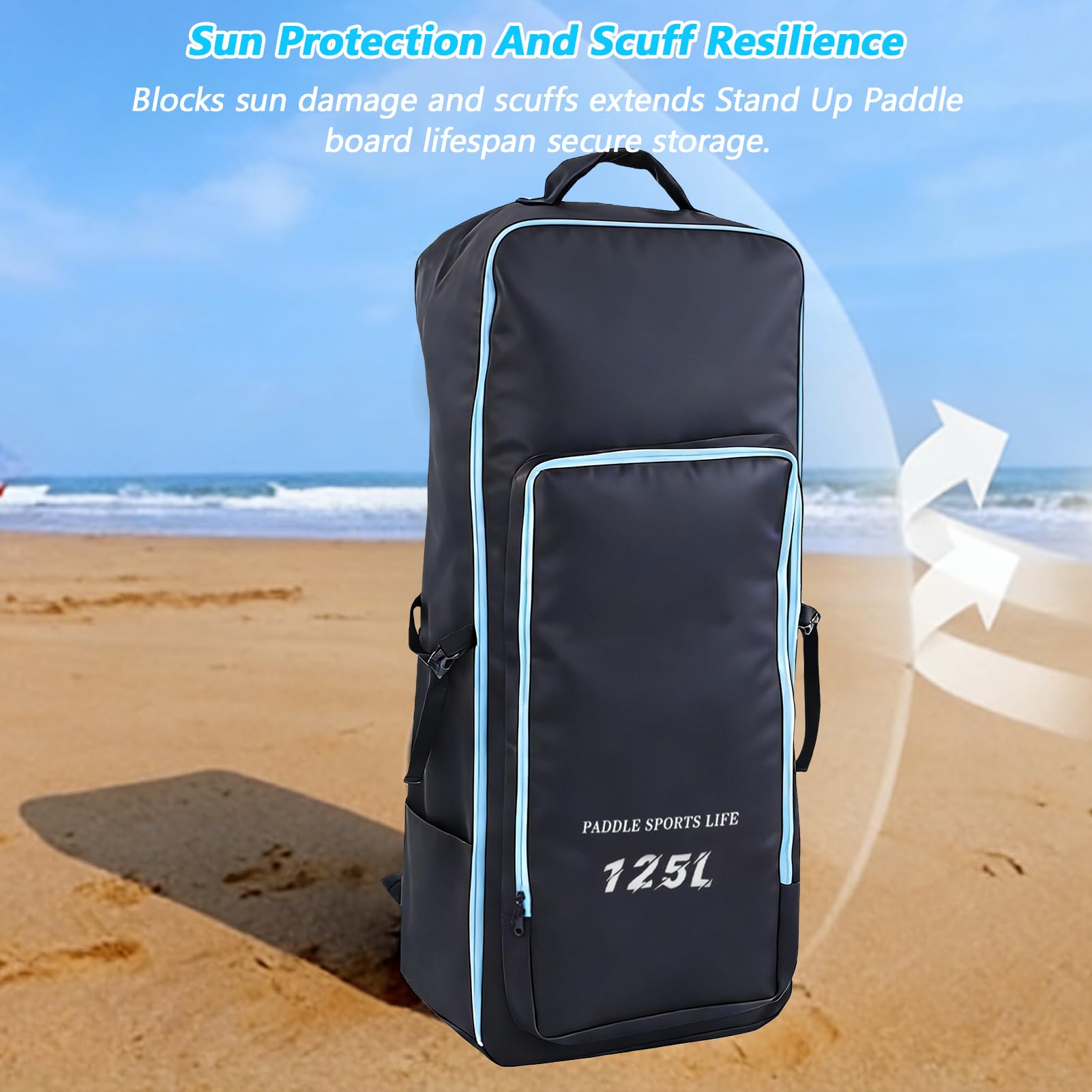 Sac à dos de Paddle Board de Grande capacité Sac à dos Stand Up Paddle avec Conception Facile Accès pour Équipement d'Aventure En Plein Air Tissu Oxford Voyage Léger