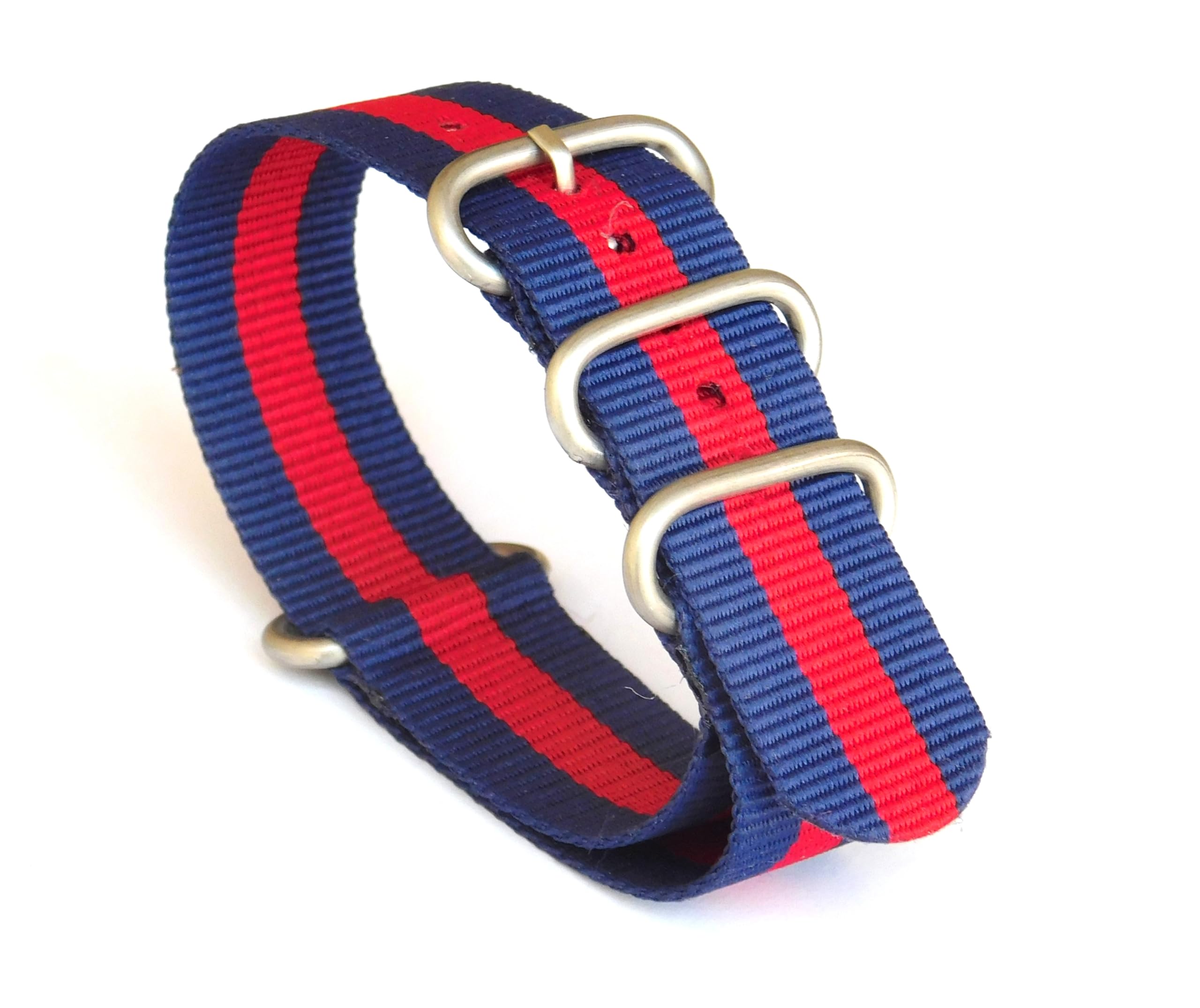 20mm Stech Nylon Nato Watch Strap Band For Watch 4 Rings (Blue/Red) (B08B3ZRKBL) Amazon Price History, Amazon Price Tracker