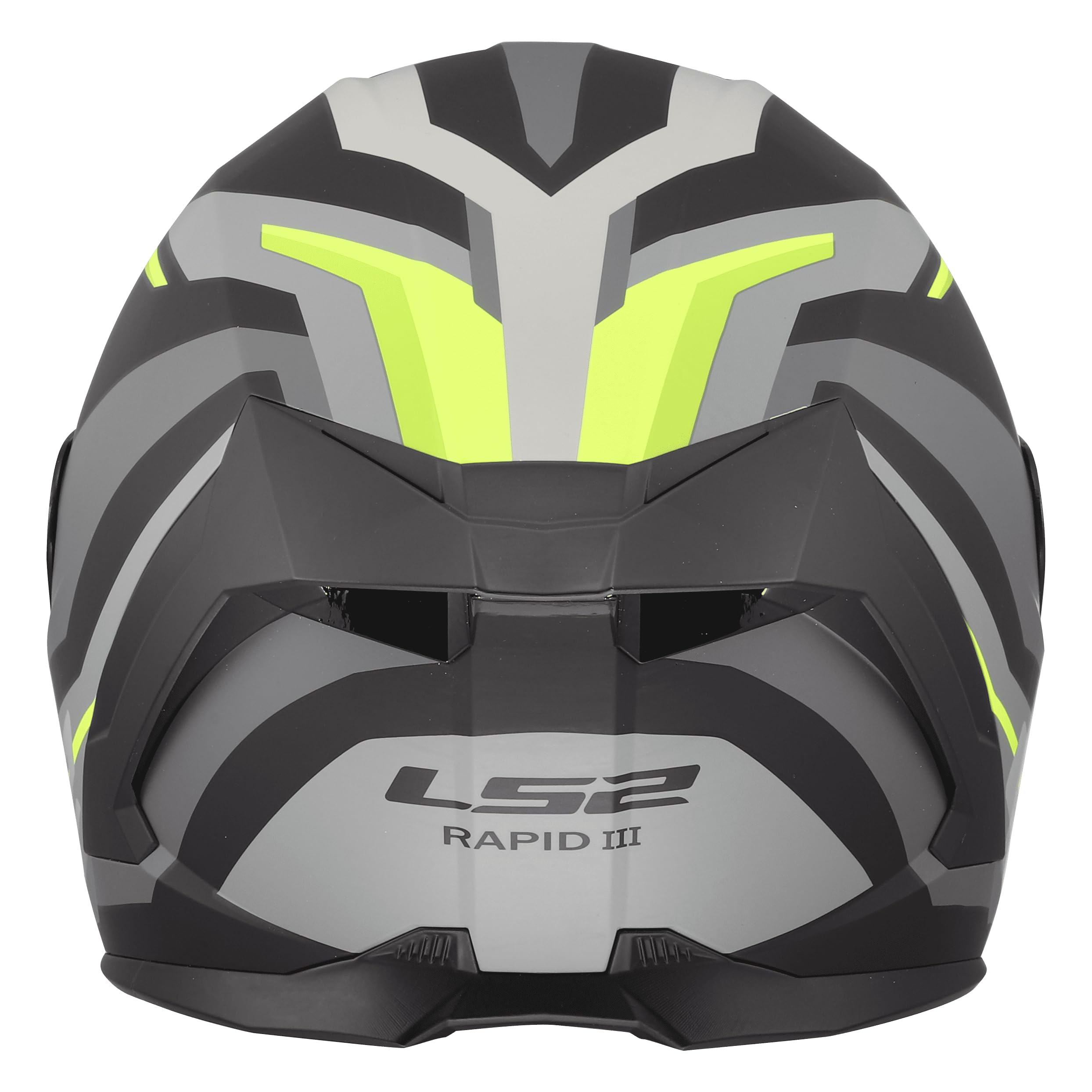 LS2, Casco Moto Integral RAPID III HYPER Black HV Yellow, M