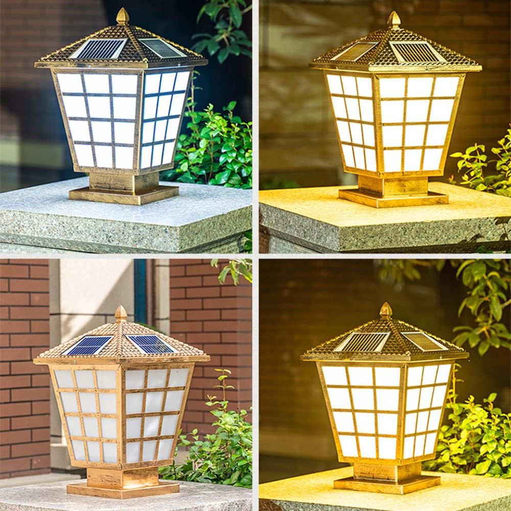 Oświetlenie filaru willi, elegancka lampa ogrodowa, osobowość światła słonecznego, oświetlenie kolumny domowej, latarnia słupka do pracy w domu, kreatywna latarnia na słupku