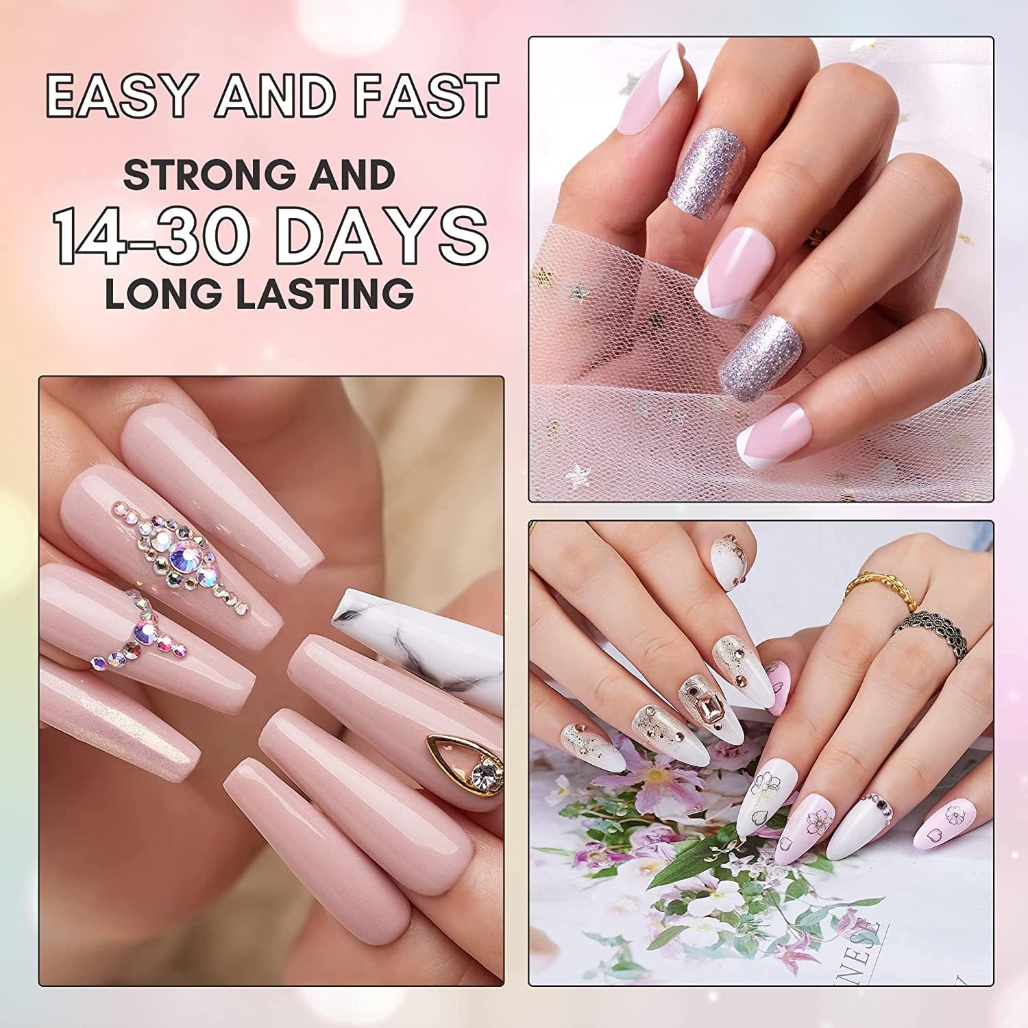 Spanking x cooancoco Nail Glue, Super Strong Nail Glue for Acrylic Nails Long Lasting Professional Nail Tip Glue for Press on Nails Bond for Acrylic Nail Adhesive for False Nail Tips 0.07OZ/PCS(10PCS) - Image 7 thumbnail