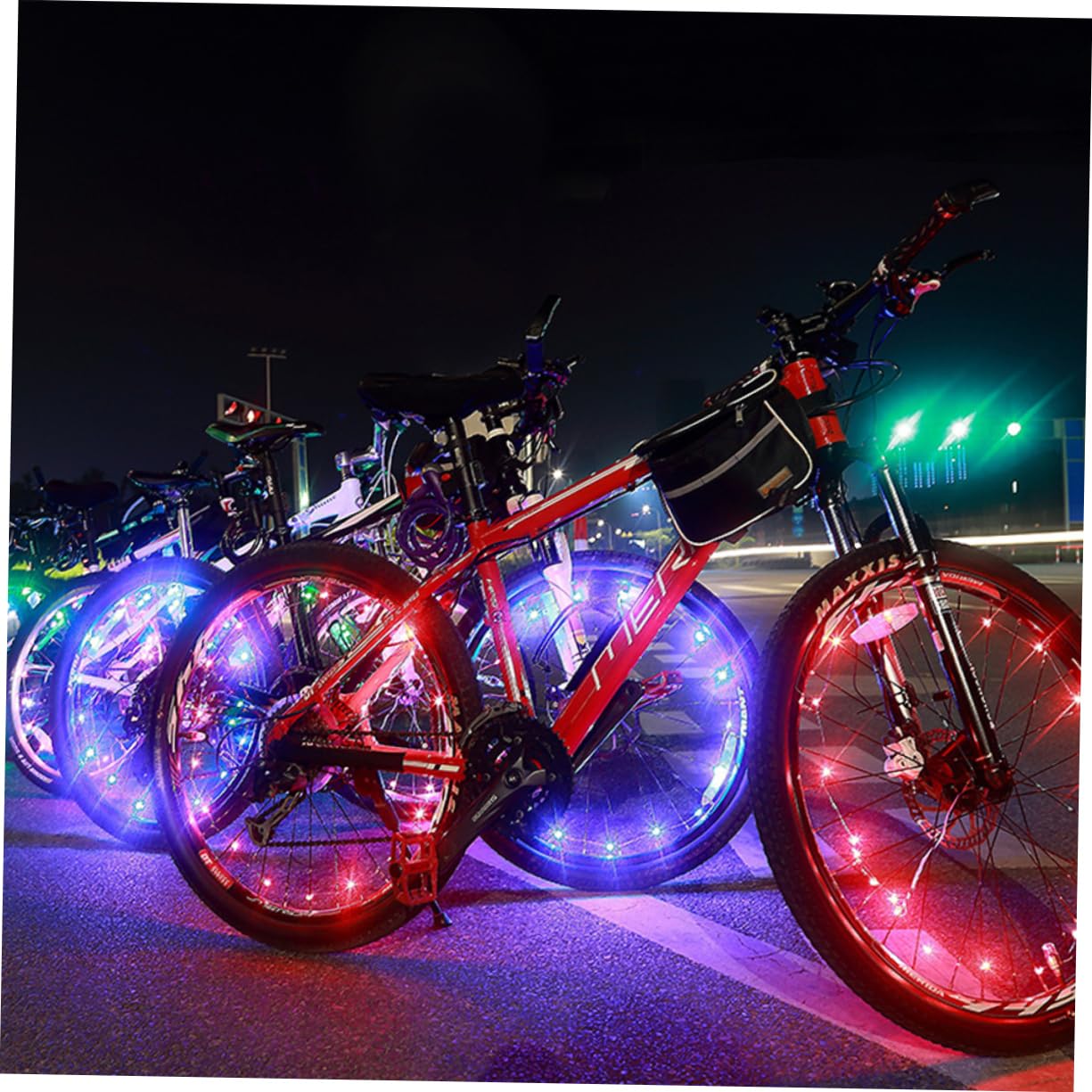 HEMOTON Lumières Décoratives de Roue de Vélo USB Rechargeables Guirlande pour Cyclisme Accessoire de Vélo