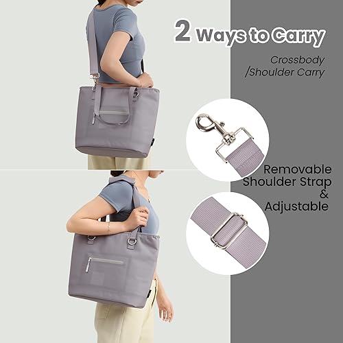 Miniatura 7 de SIYUAN - Bolsa térmica aislada, a prueba de fugas, sin BPA, suave con correa para el hombro, para el trabajo, almuerzo, viajes, resistente al