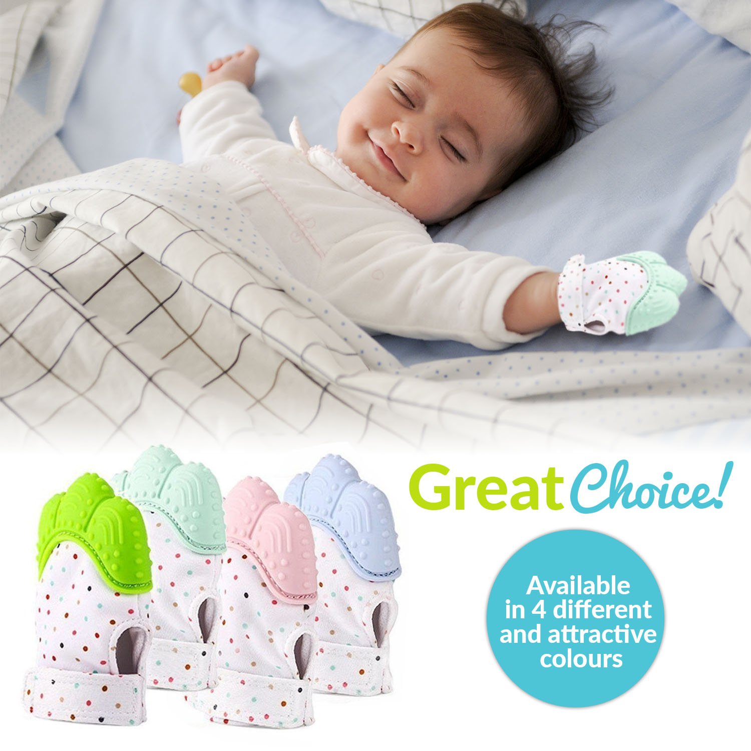 Infant Teething Mitt - Baby Teether Toy 