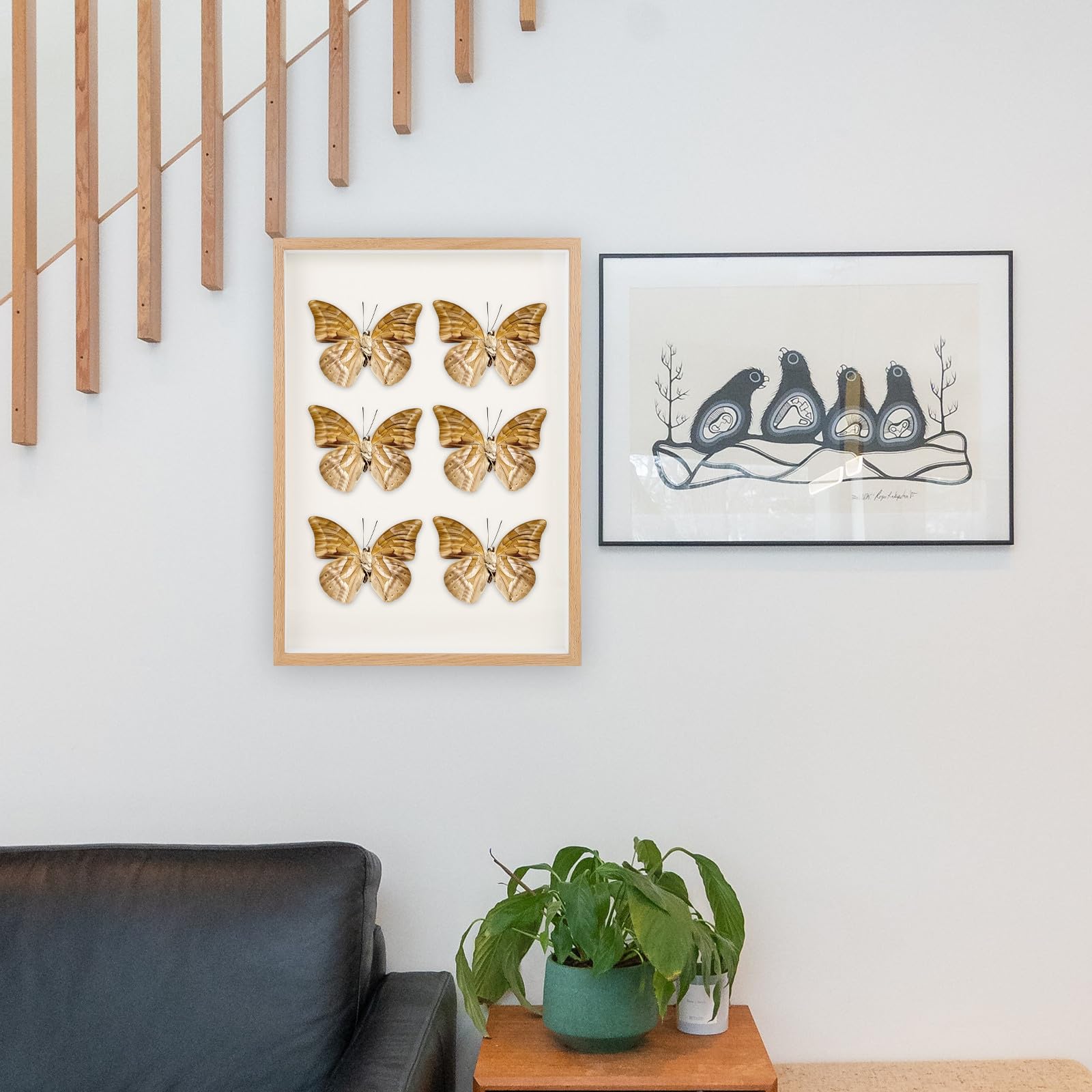 ifundom Marco de Fotos de Escritorio A3 de Madera Beige para Pared y Mesa
