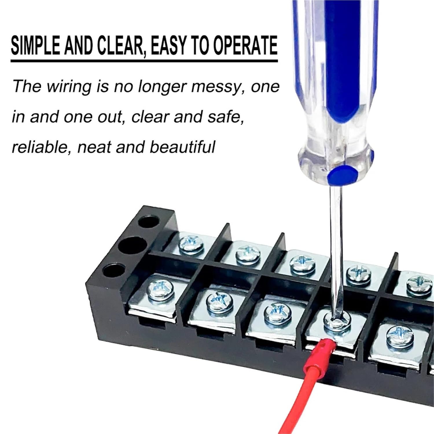 1pc TB4506 Terminal Block 600W Fixing Strip 45A/6 Position Terminal Block
