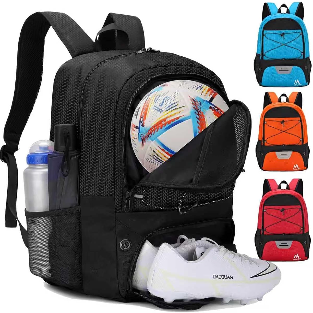 Hsmihair Soccer Bag-Soccer Backpack&Backpack for & Football Volleyball & Basketball,with Ball Compartment and Separate Cleat