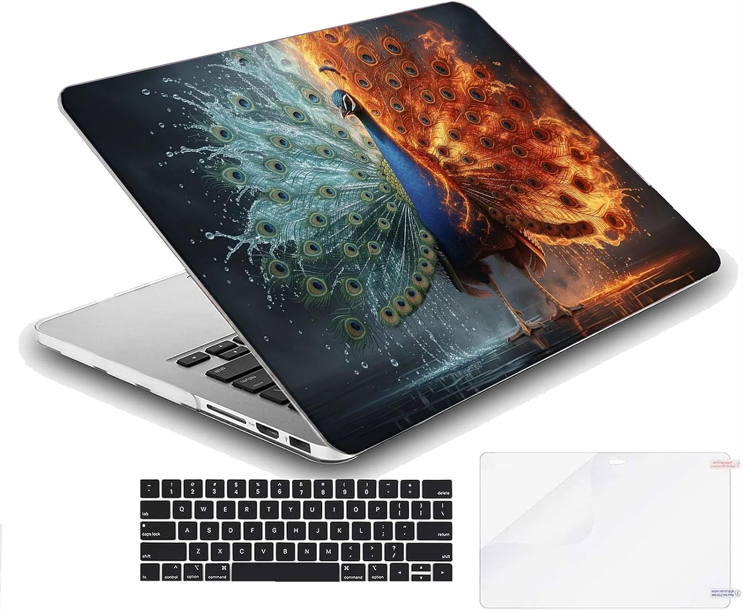 Compatible with MacBook Neo 13-inch, Hard Shell Case with Keyboard Cover and Screen Protector (A3404 A18 Pro chip, 2026 Release) - Peacock MC22534