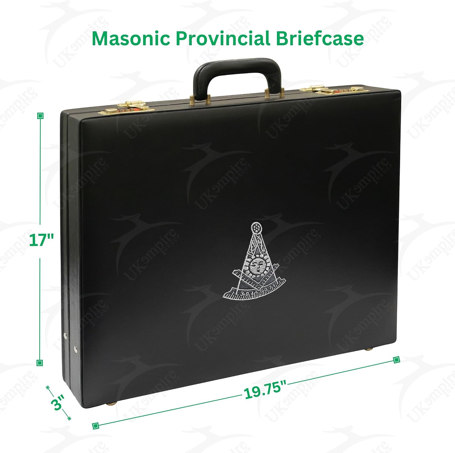 Premium Masonic Apron Provincial Briefcase Past Master Silver Emblem – Freemason Regalia Hard Case & Leather Bags