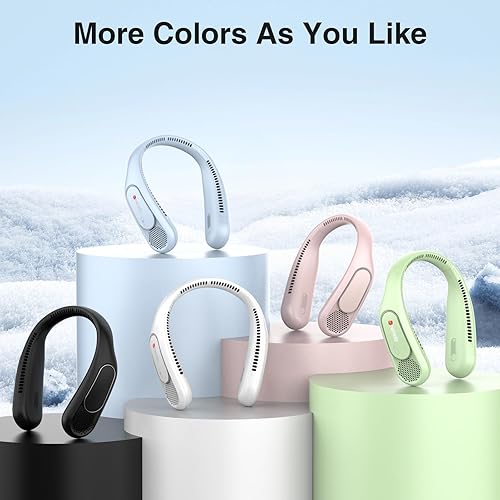 Miniatura 9 de Hotsales Ventilador de cuello, manos libres, sin aspas, portátil, recargable, funciona con batería de 6000 mAh, ventilador personal portátil,