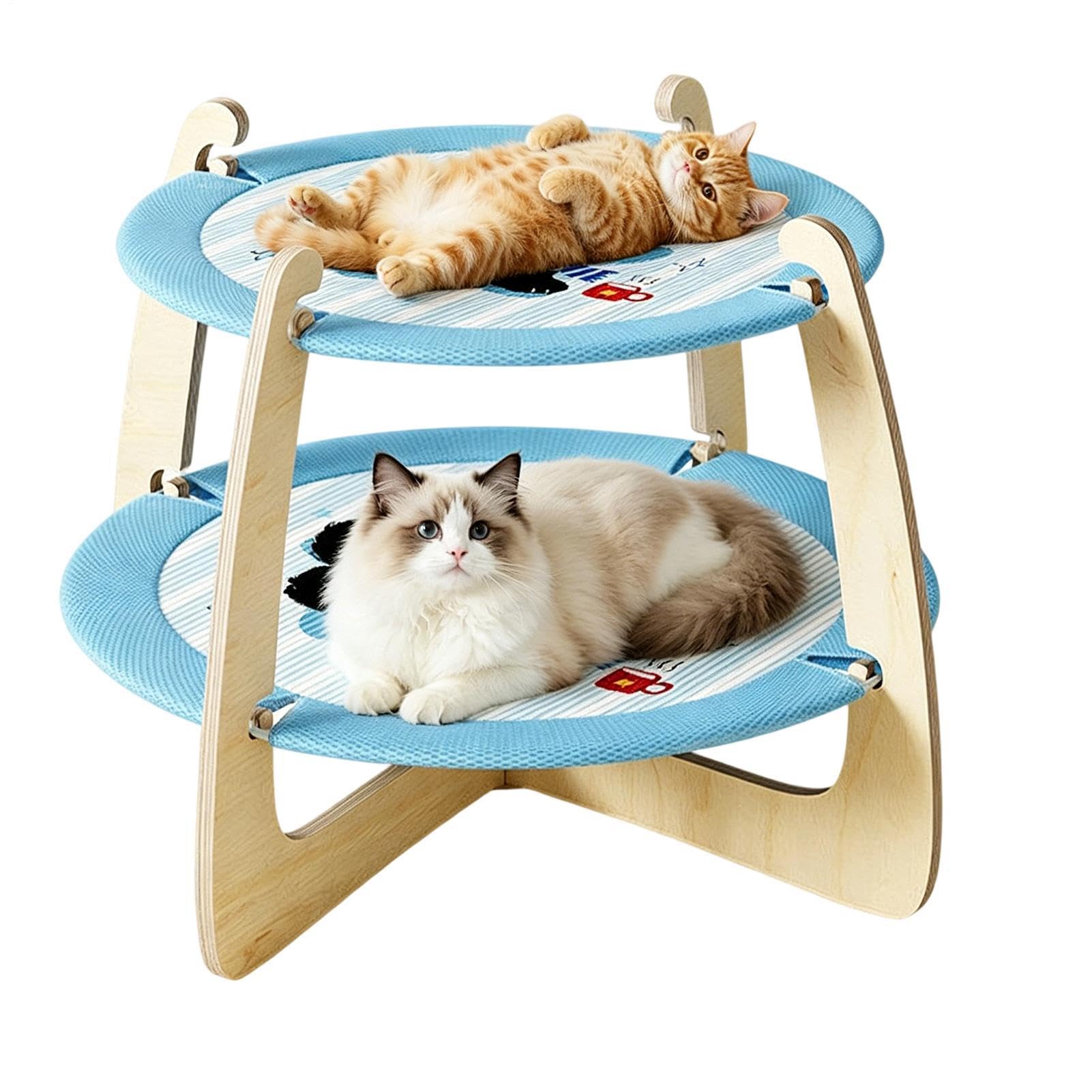 Katzen-Hängematten-Lounge,Katzen-Hängematten-Lounge Anti-Kipp-Kratzbrett | Zweiseitiger Kratz- und Ruheplatz für kleine bis große Katzen Indoor Outdoor Spielbereich