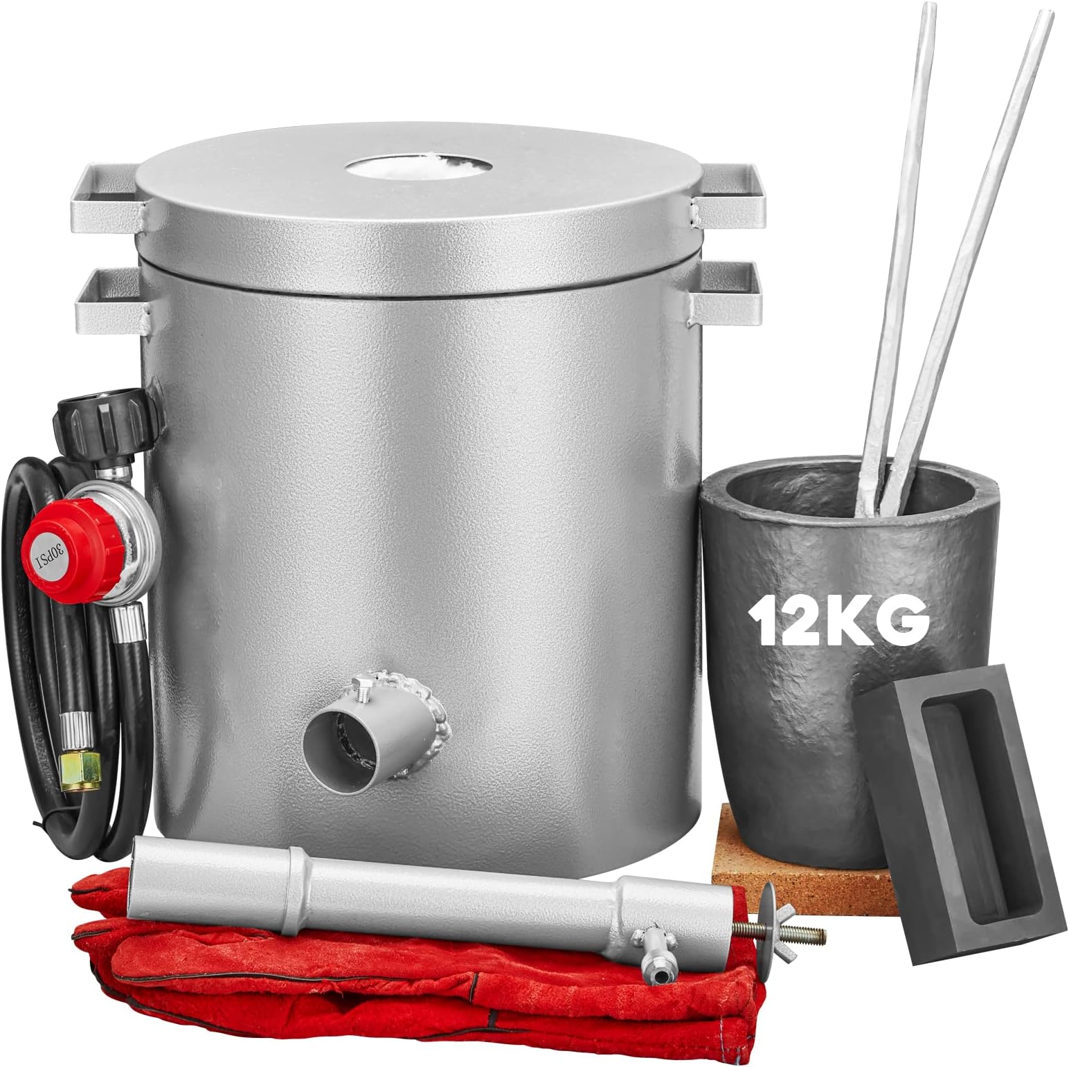 Garvee 1+3kg Electric Melting Furnace, 1150℃ /2100 ℉ Gold