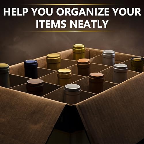 Miniatura 7 de aromeili 2 juegos de separadores de vidrio para mudanza, embalaje de platos, cajas de mudanza de cocina, con 24 bolsas de espuma que cabe en caja de