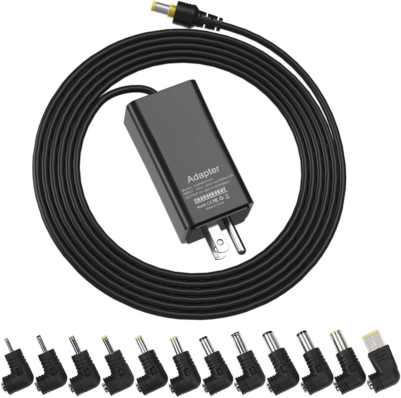 90w Universal Laptop Charger Mini Power Adapter Supply for Lenovo Hp Dell Acer Asus IBM Toshiba Compaq Samsung Sony Fujitsu Gateway Notebook Ultrabook,Portable Travel Laptop Charger DC15-20V