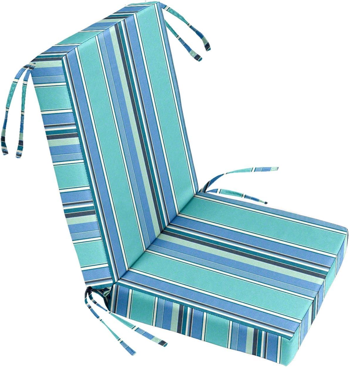 Cushion Source 18" x 19" x 3" Sunbrella Chair Seat and Back Cushion Set, Indoor Outdoor Cushions, Fade and Water Resistant, Sunbrella Dolce Oasis