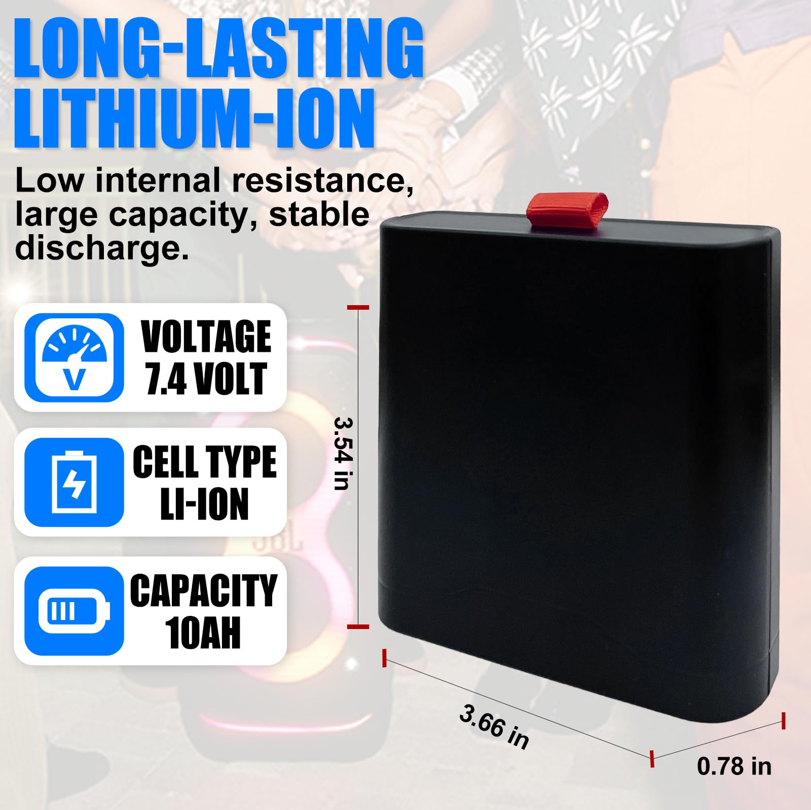 Batteria Per JBL PartyBox Stage320 E Xtreme 4 - 10000 MAh 7.4V | Ricarica USB-C - Foto 2