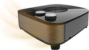 Cecotec Calefactor Eléctrico Termoventilador ReadyWarm 2060 Max Horizon Black. 2000W, 2 Niveles de Potencia, Bajo Consumo, 3 Modos de Funcionamiento, Uso Sencillo, Ligero, Estable y Negro