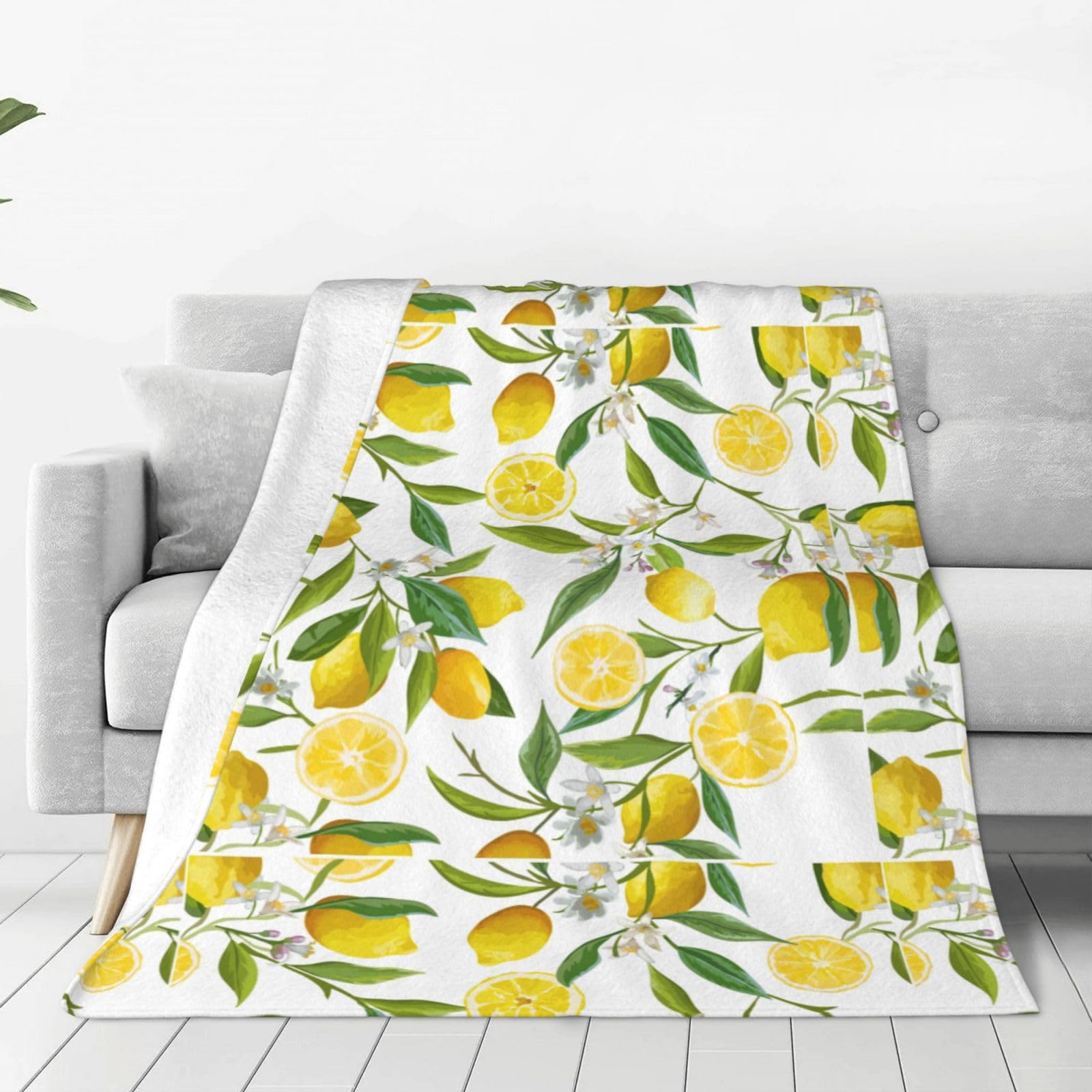 Couverture douce en flanelle anti-boulochage pour lit canapé salon WURTON 127x101cm