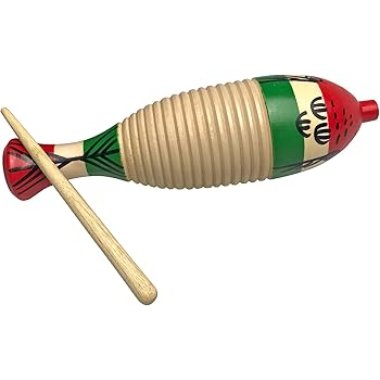 Amazon 民族 打楽器 ギロ ウッドブロック 楽器 木製 民族ギロ 楽器 音響機器用品 1個入り ギロ 楽器