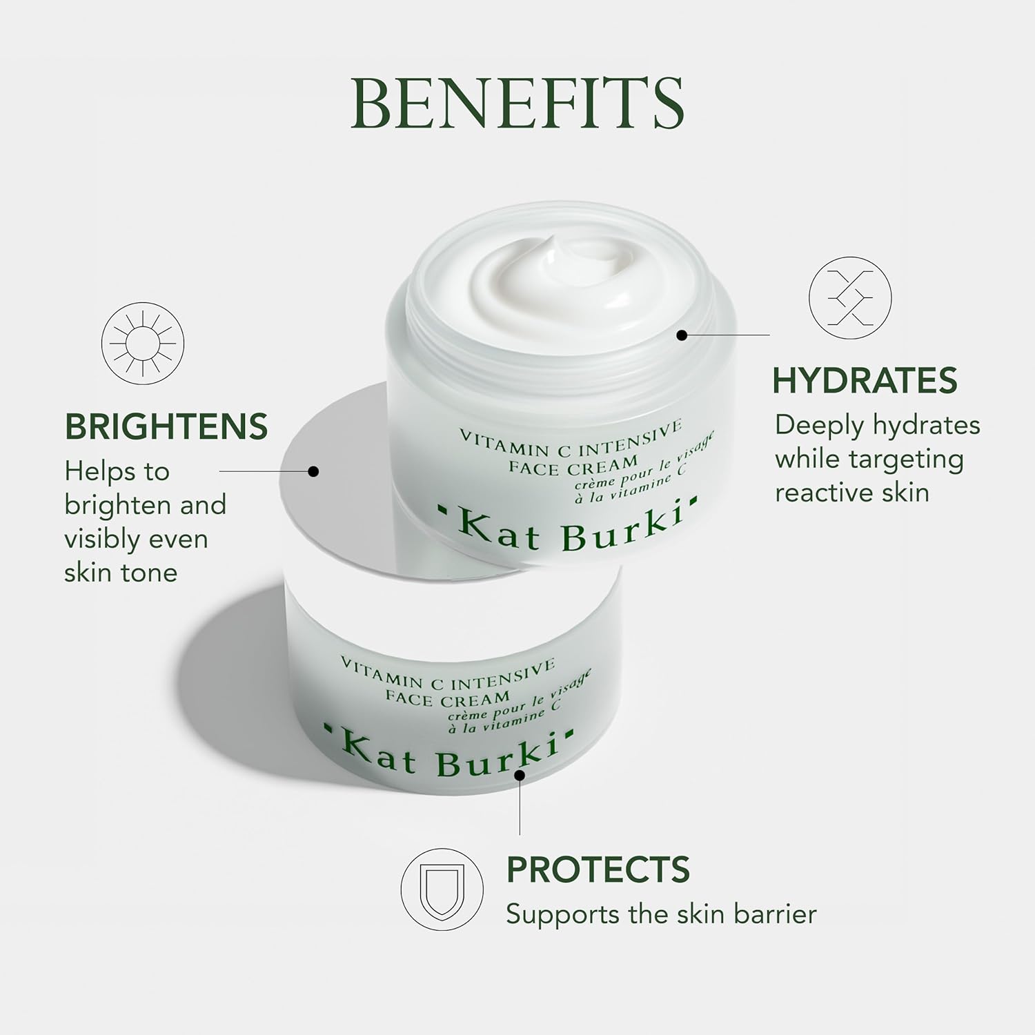 KAT BURKI 15% Stabilized Vitamin C Intensive Face Cream. Brightening Moisturizer for Glowing & More Firm Skin - Image 3