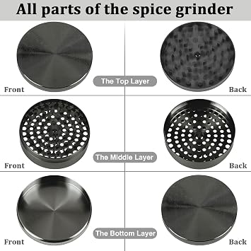 3 inch Spice Grinder for Kitchen(Gray)