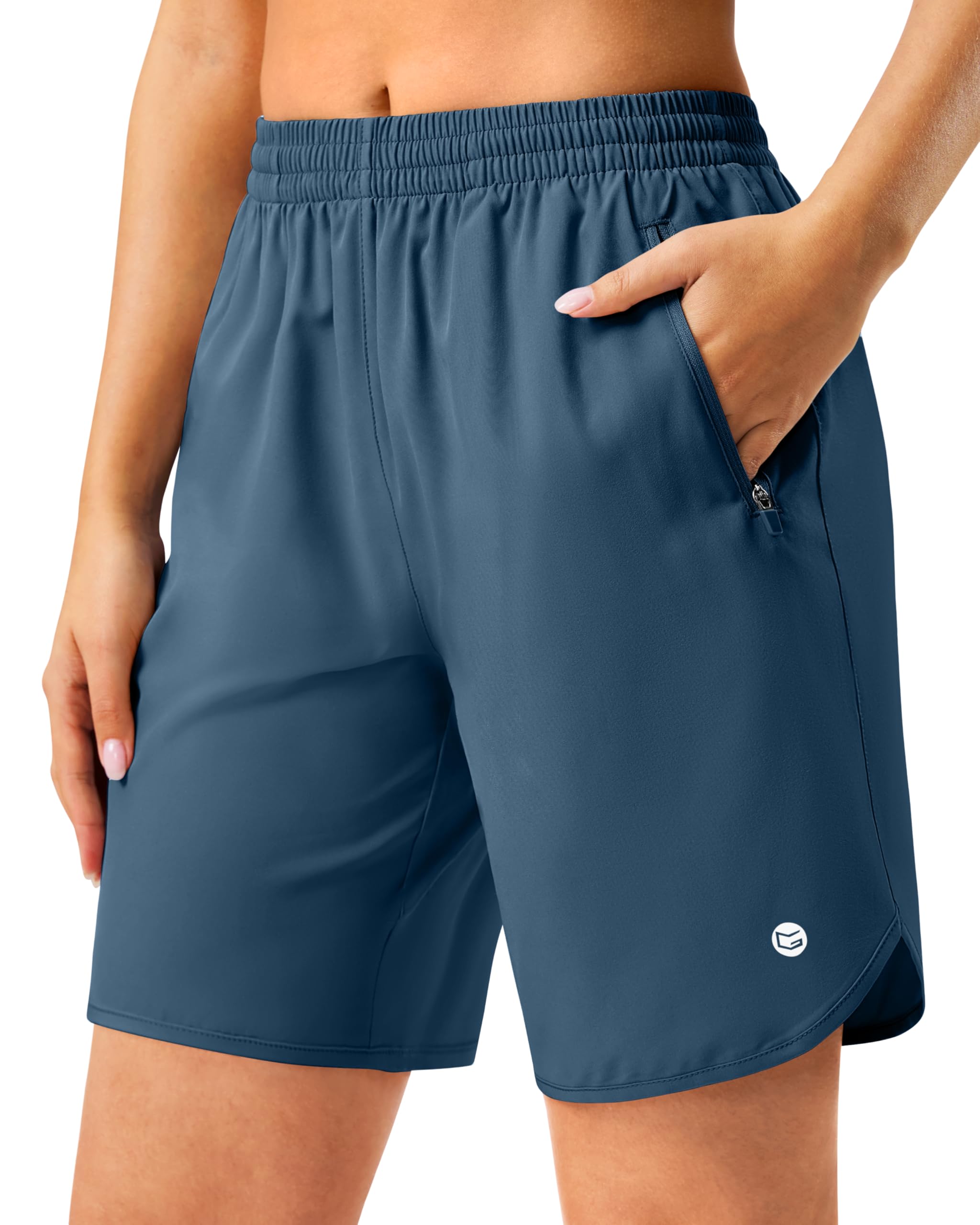 G Gradual 5"/7" Athletic Running Shorts for Women 2 Zipper Pockets Lightweight Workout Gym Summer Dolphin Shorts with Liner — view 14