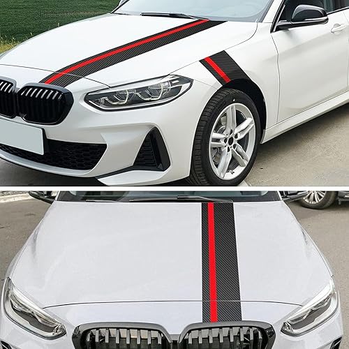 Miniatura 4 de Universal Car Side Stripes Decals & Hood Stickers, Racing Stripes Decals for Cars Body, Auto Side Stickers Stripes, Car Door Decal for All Cars SUV