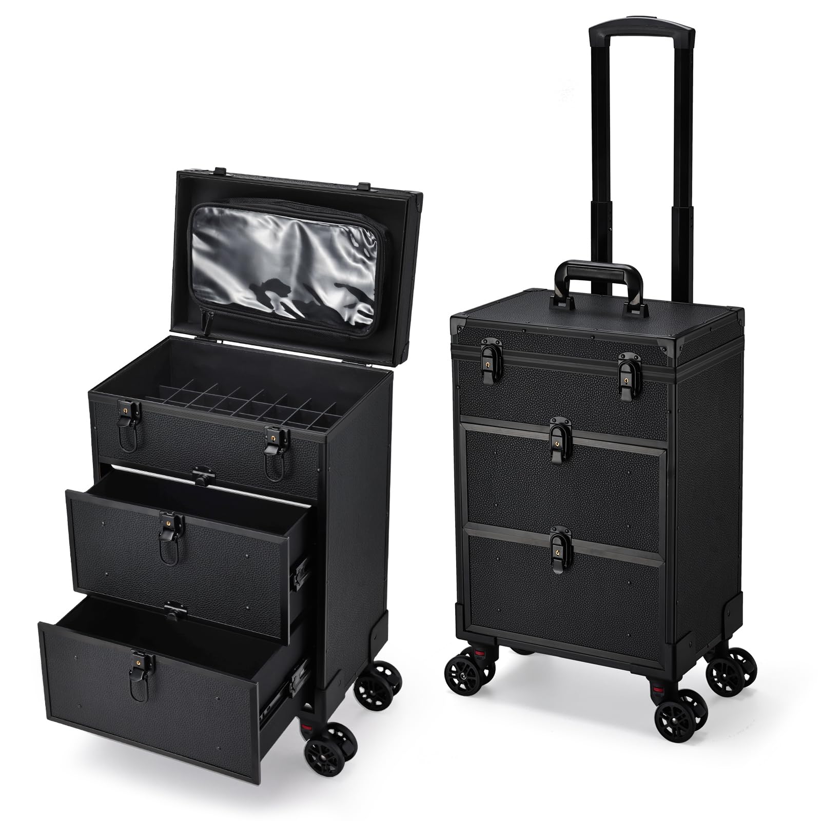 Costravio 3-in-1 Rolling Makeup Case