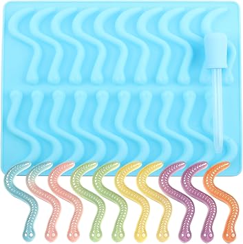 20 Cavity Worm Silicone Candy Molds
