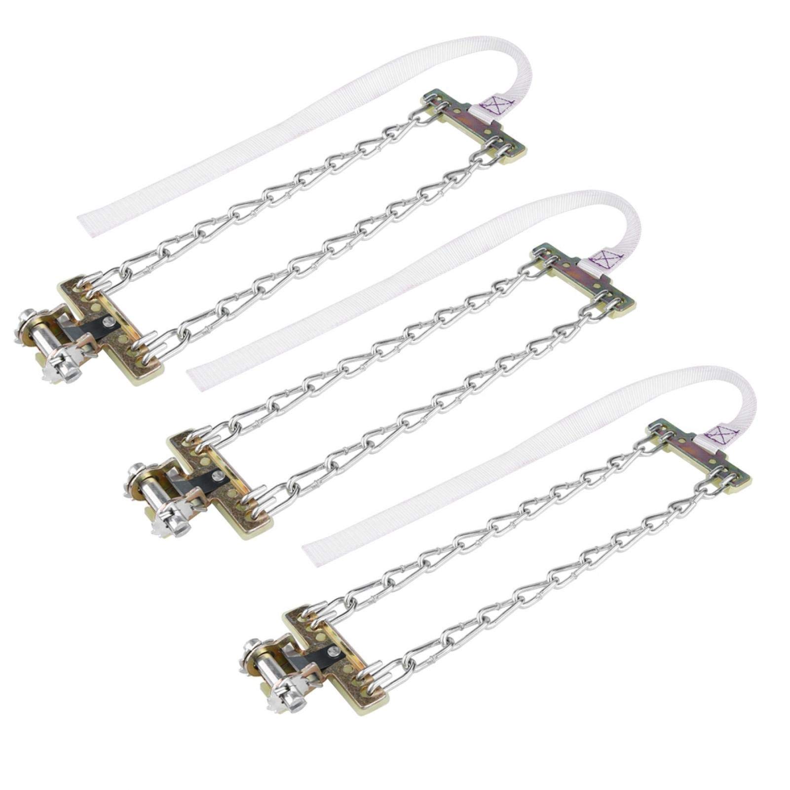 KIMISS Lot de 3 Chaînes de Neige Antidérapantes pour Pneus de Voiture SUV Camion (L)