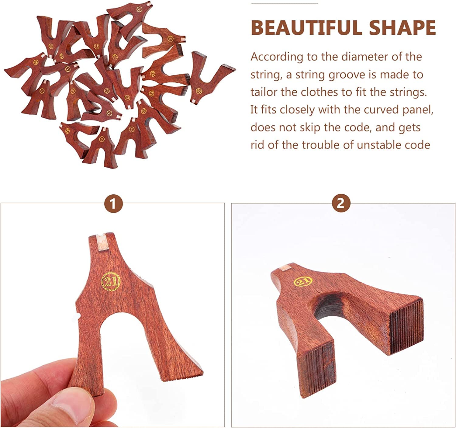 Amazon.com: LANDTOM 21pcs Guzheng Bridge Rosewood Instrument