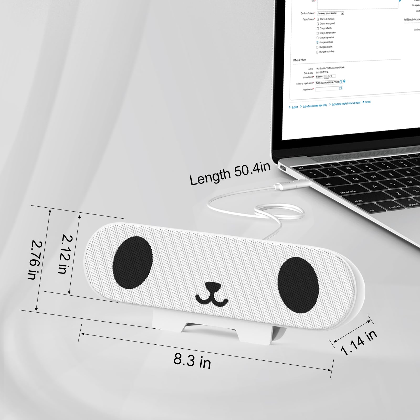 Głośnik do monitora do komputera PC, przenośne głośniki komputerowe USB do komputerów stacjonarnych, laptopów, miniaturowy głośnik, soundbar z klipsem do monitora, funkcja plug and play