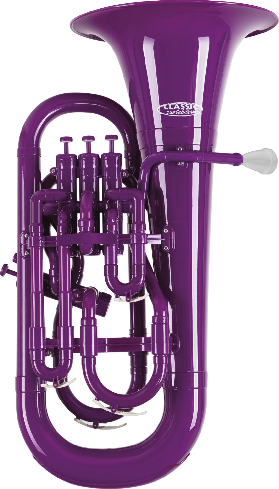 Classic Cantabile MardiBrass Euphonium Bb In Plastica - 4 Valvole In Alluminio - Solo 2,2 Kg - Inclusi Bocchino E Custodia Morbida - Viola