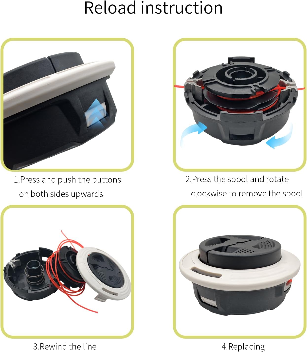 C26-2 Trimmer Head 4002 710 2169 for Stihl AutoCut C26-2 FS55 FS55R FS56 FS56RC FS70 FS70R FS80 FS85 FS90 FS90R FS91 FS91R FS94 FS94R FS110 FS111R FS111RX FS120 FS130 String Trimmer（3 Pack）