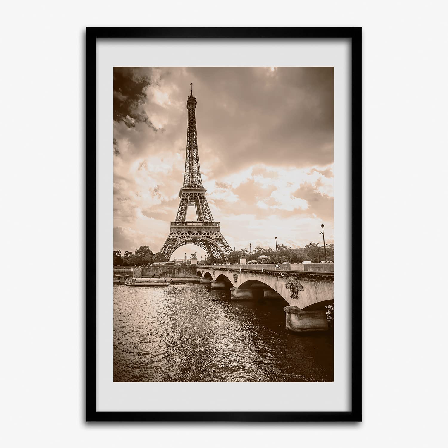 Cadre MDF 50x70 cm Tour Eiffel - Solution Déco Murale Sans Effort
