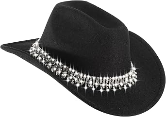 Cowboy Hat Rhinestone Womens Cowgirl Hats 2026 Glitter Western Sparkly Hat