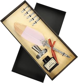 VILLCASE 1 Conjunto De Canetas De Pena Caneta-Tinteiro Antigo Kit De Caligrafia Caneta De Sinal De Casamento Caneta De Escrita Terno De Negócios Pluma Caneta-Tinteiro Caneta De Desenho