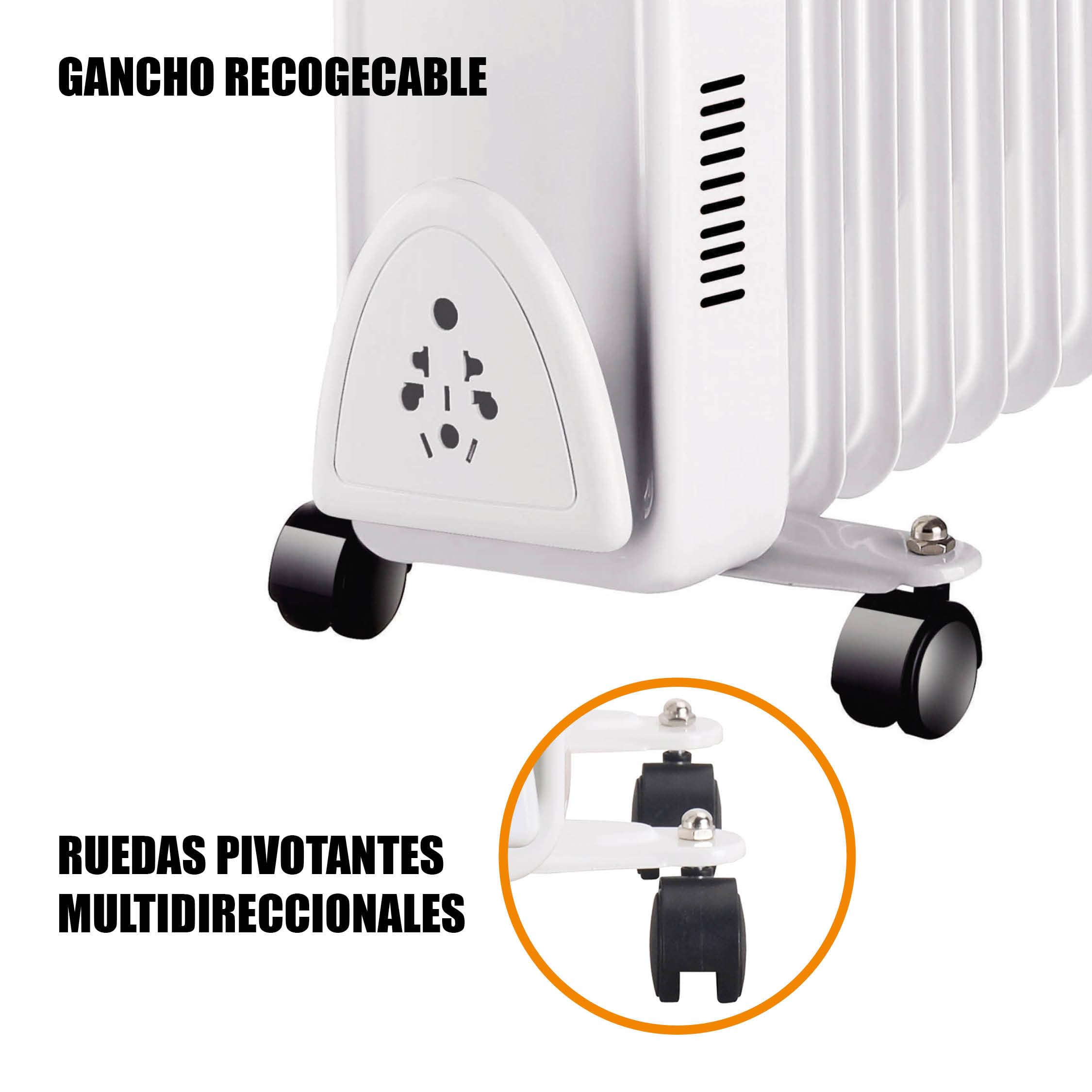 SYTECH SY-RA1100A Radiatore Olio 2500W Energio 2500 11 Elementi Bianco