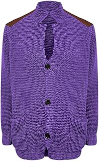 Sakko - Chaqueta deportiva para hombre con cuello de solapa, algodón y lino, 2 botones, corte regular, chaqueta de Navidad para hombre, color negro y blanco