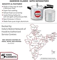 Vista 5 de Hawkins Olla a presión, 6.5 L CON SEPERADOR, Plata