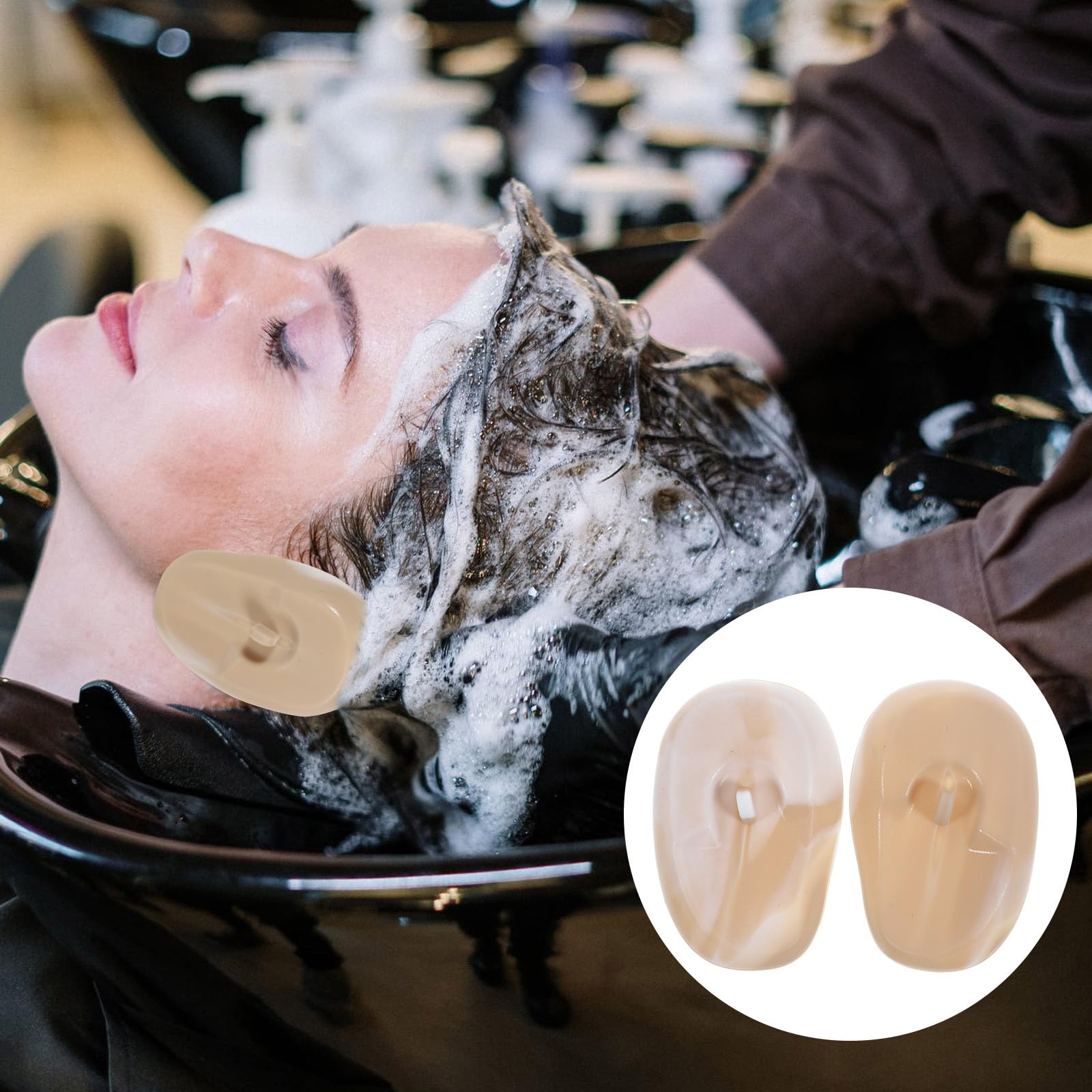 Silikon Ohrabdeckungen Ohrenschutz Wiederverwendbar 1 Paar für Friseursalons zum Hitzeschutz und Haarewaschen