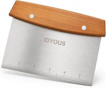 Bench Scraper and Dough Cutter, Stainless Steel Bread Cutter