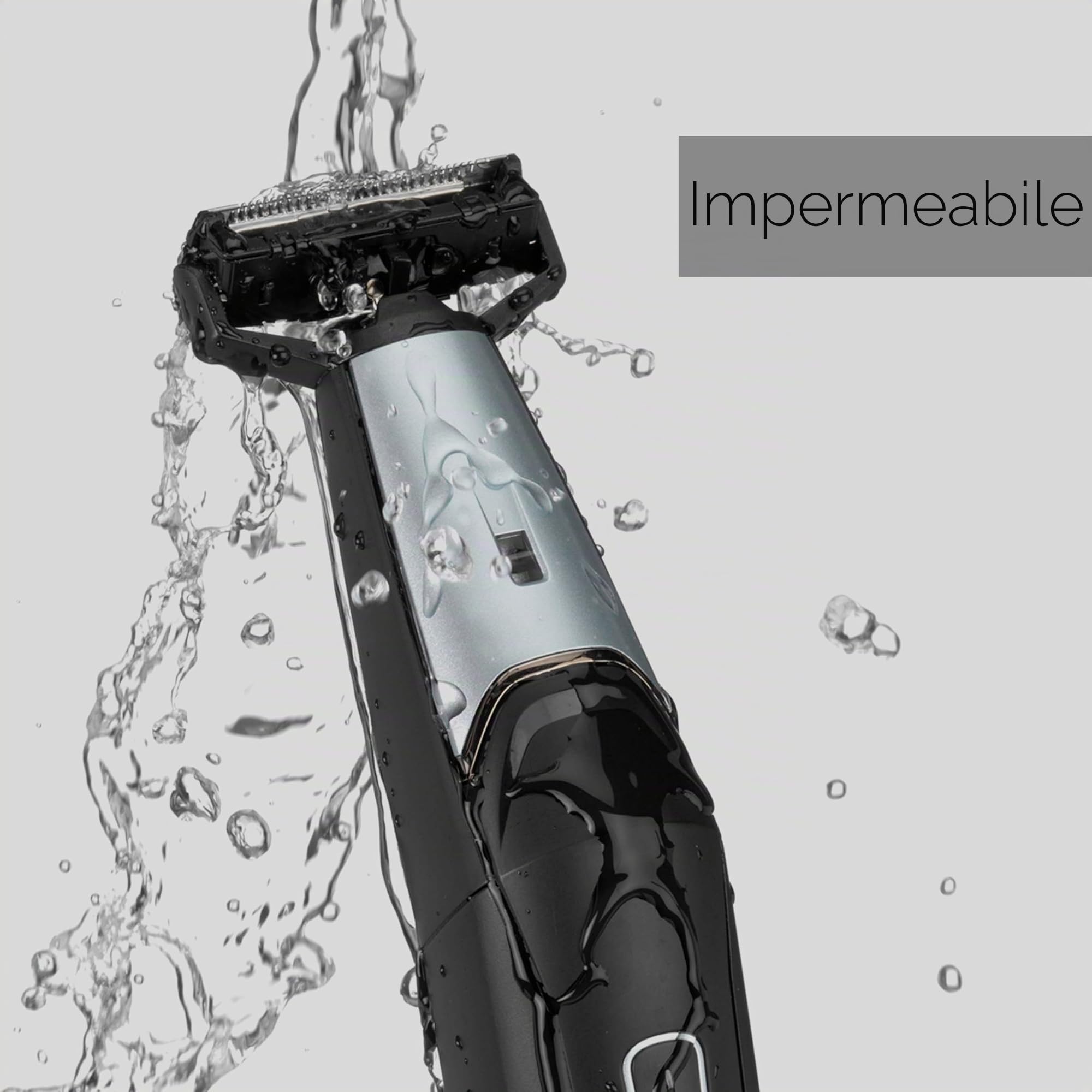BaByliss T880E Regolabarba Triple S, batteria agli ioni di litio, 3 guide di taglio, Grigio scuro