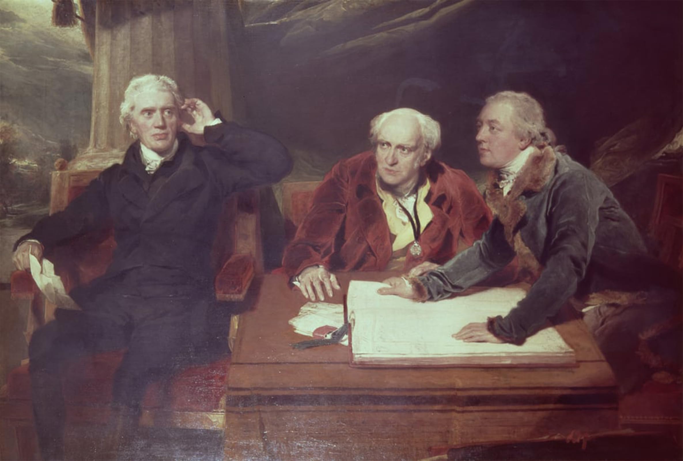 SERENDIPITP Retro Picture Poster Wall Art Pictures Painting Sir Baring Banker and Director of the East India Company with His Associates by Lawrence Wall Art Canvas Print for Wall Decor 60x90cm