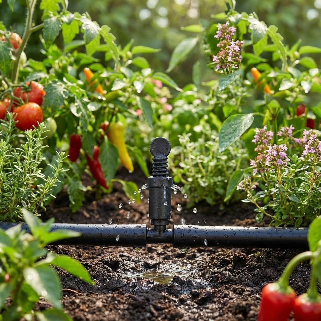 Suinga 500 x GOTERO REGOLABILE DA 0 A 6 L/H UTILIZZO IN TUBO GOCCIA 16mm E MICROTUBO APPLICAZIONI: agricoltura, giardini, arbusti, alberi e vasi