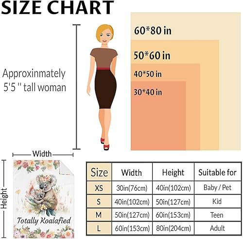 Miniatura 3 de Manta Koala para los amantes de los koalas, tamaño de cuna de 40 x 50 pulgadas, manta suave y acogedora para regalo, manta blanca bonita para sofá,