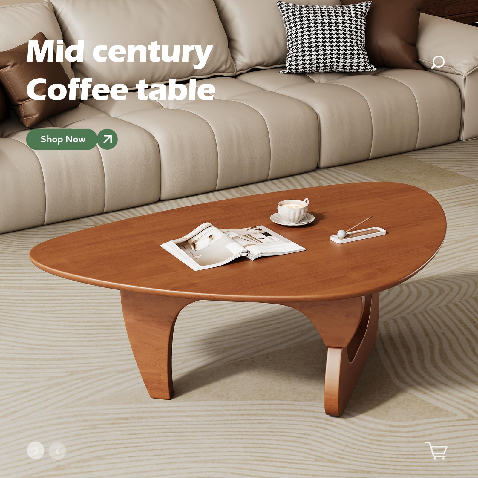 Amazon.co.jp: ミッドセンチュリーモダンコーヒーテーブル