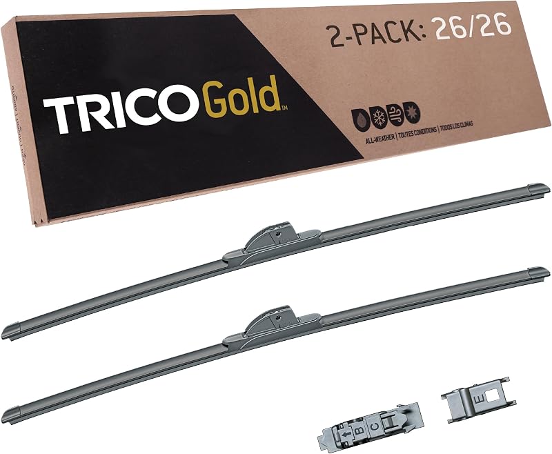 Palhetas do limpador de para-brisa TRICO Gold Beam 66,04 cm para veículo específico – Par