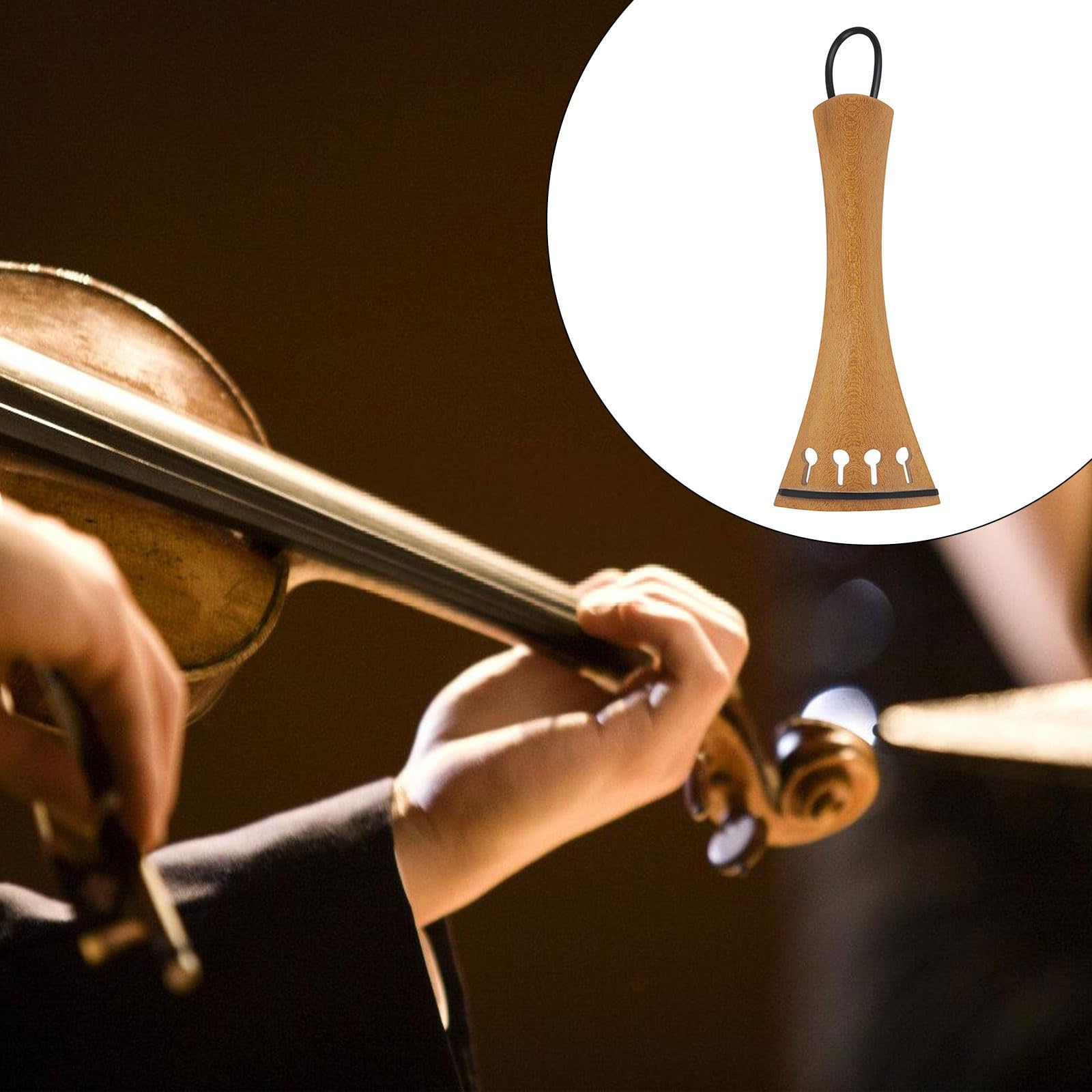 HUANGTNG Violin Tailpiece Violin Fiddles Tailpiece Violin Bridge String Tailpiece Pull Plate Violin Tuner Violin Bridge Tailpiece